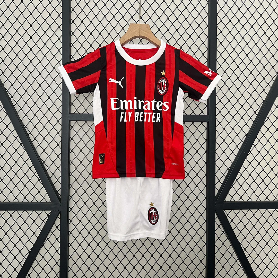 2024/2025 AC Milan Home Football Shirt 1:1 Thai Quality Kids Size