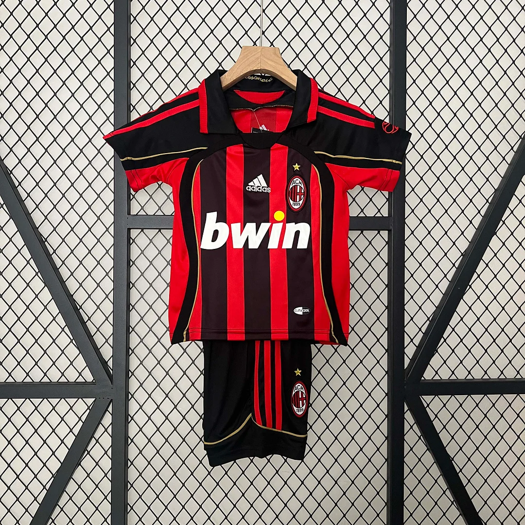 2006/2007 Retro AC Milan Home Soccer Jersey 1:1 Thai Quality Kids Size