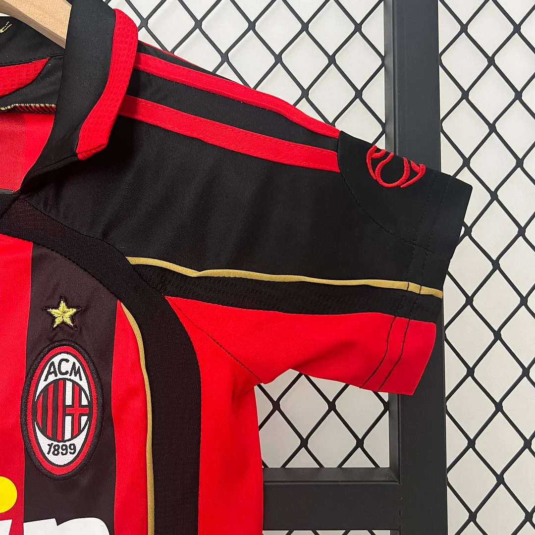 2006/2007 Retro AC Milan Home Soccer Jersey 1:1 Thai Quality Kids Size - Image 3