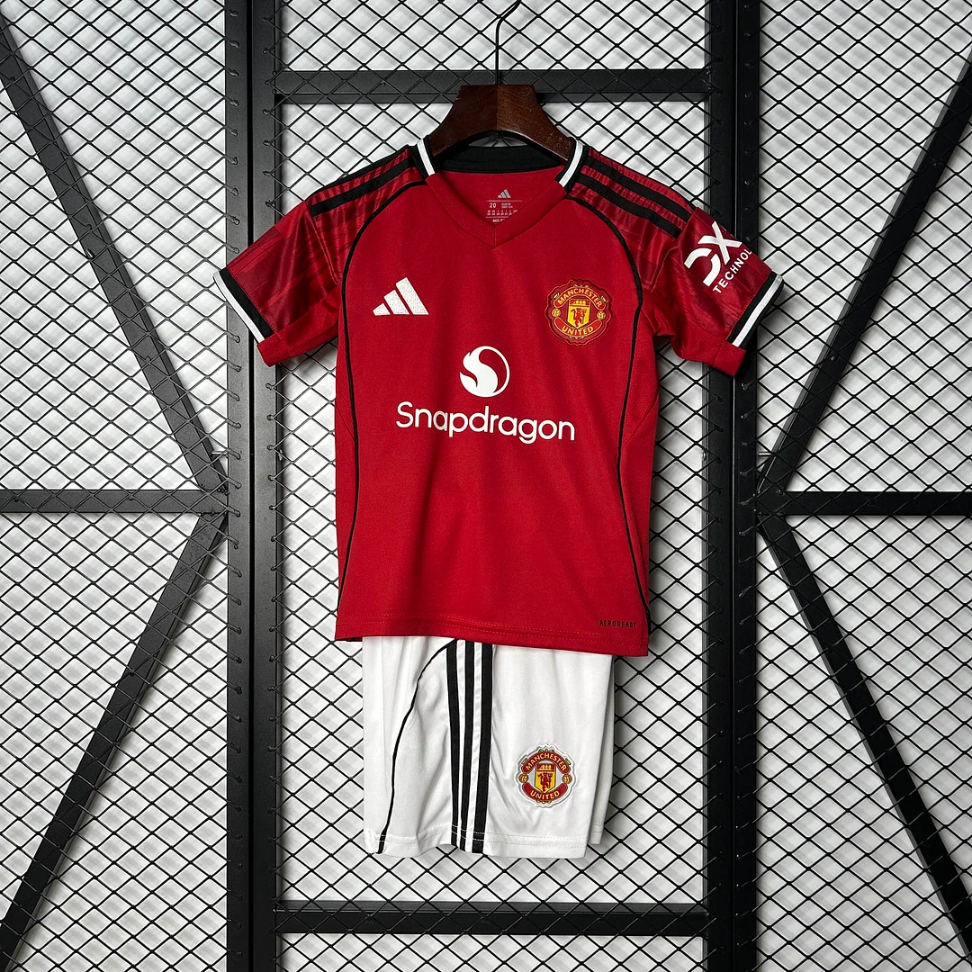 2025/2026 Manchester United Home Football Shirt 1:1 Thai Quality Kids Size