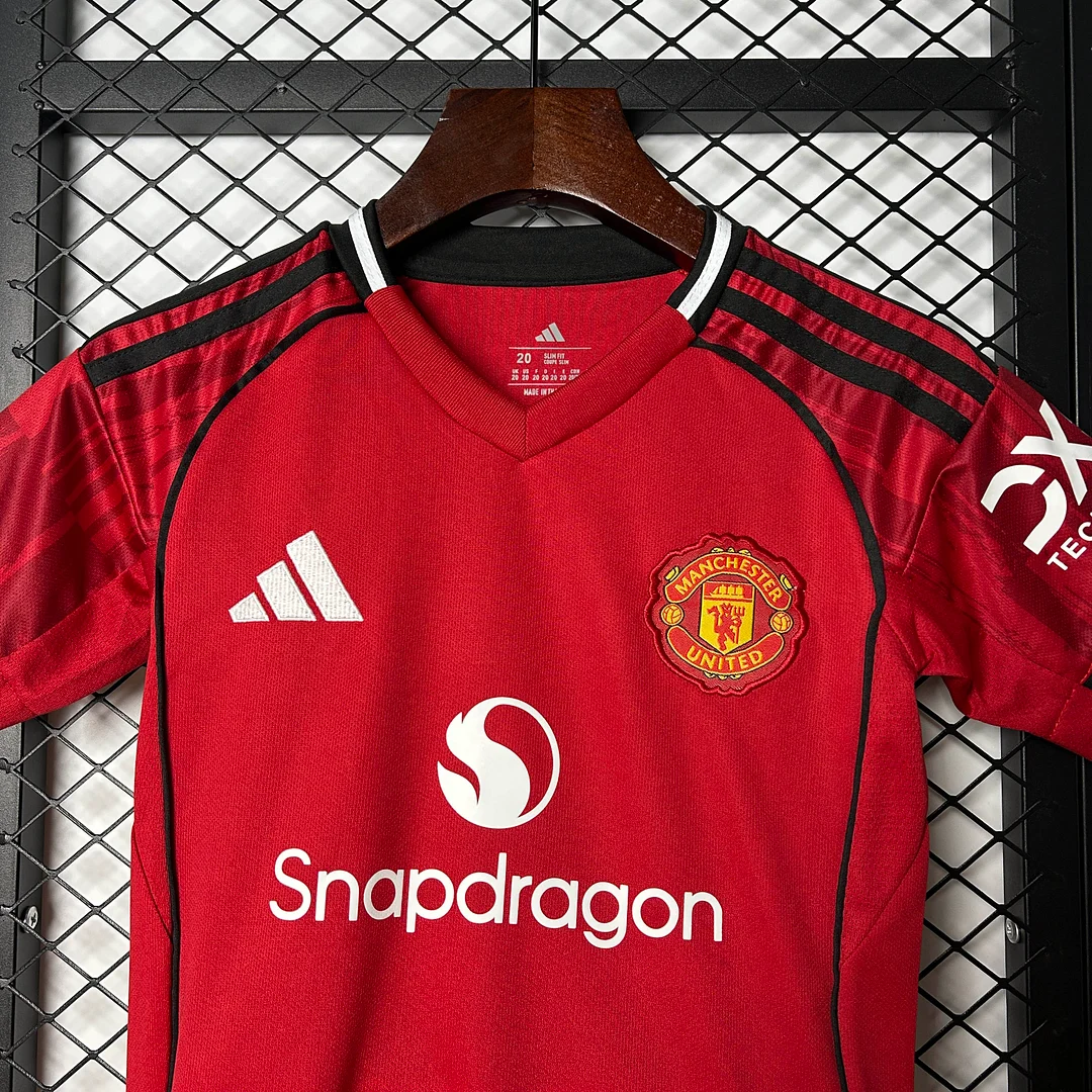 2025/2026 Manchester United Home Football Shirt 1:1 Thai Quality Kids Size - Image 3