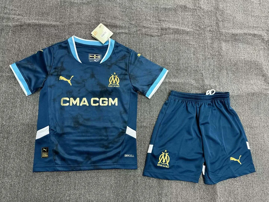 2024/2025 Olympique de Marseille Away Football Shirt 1:1 Thai Quality Kids Size
