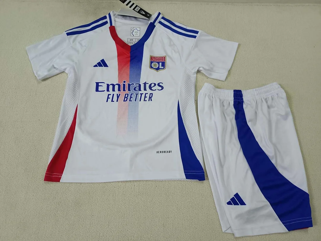 2024/2025 Lyon Home Football Shirt 1:1 Thai Quality Kids Size