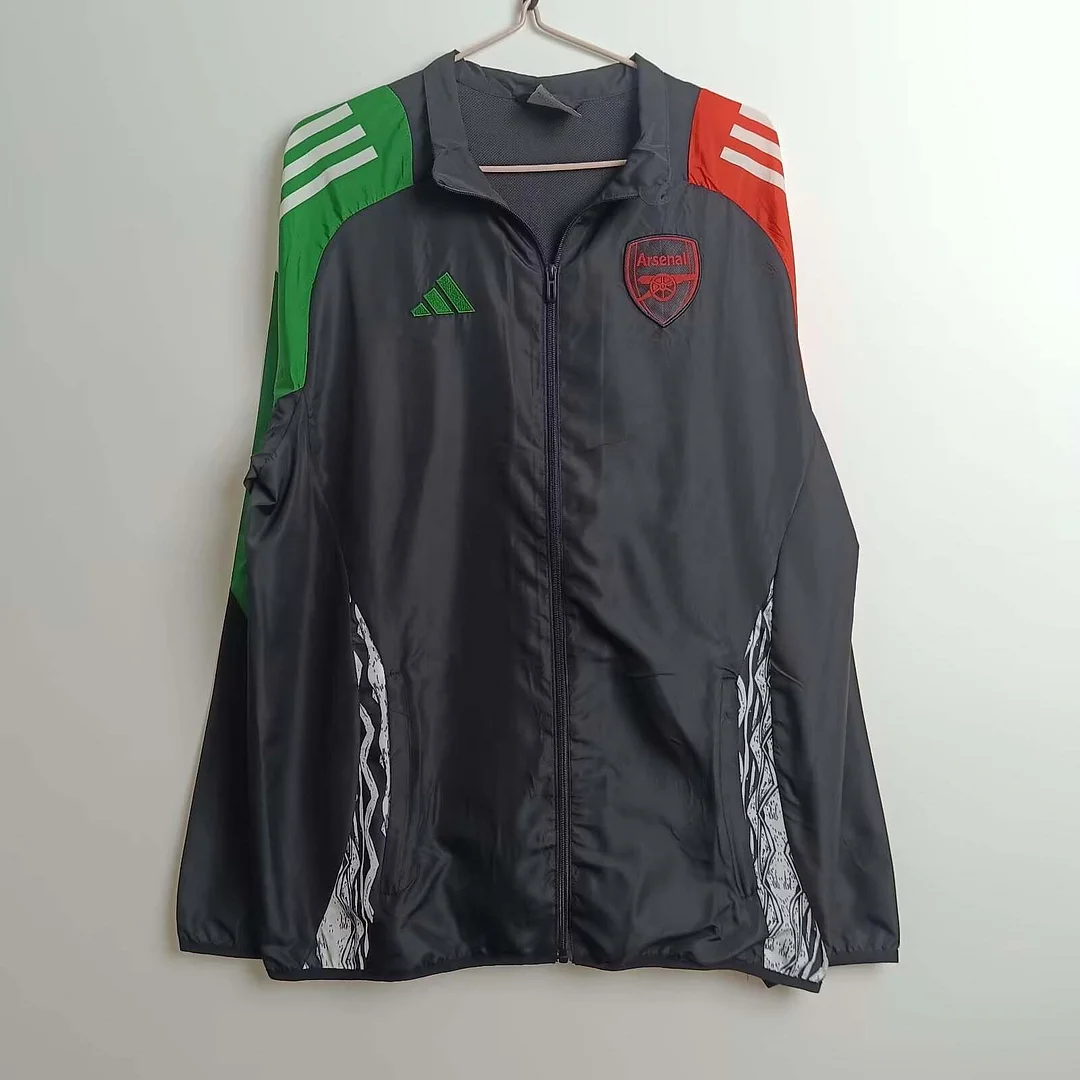 2024/2025 Arsenal Windbreaker Black Soccer Jersey 1:1 Thai Quality