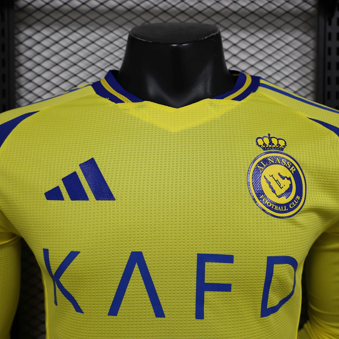 2024/2025 Player Version Long Sleeve Al-Nassr Home Football Shirt 1:1 Thai Quality - Image 6
