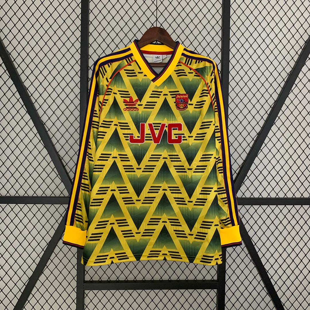 1991/1993 Retro Long Sleeve Arsenal Away Football Shirt 1:1 Thai Quality