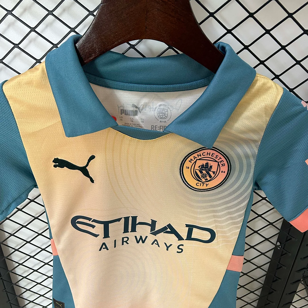 2024/2025 Manchester City Fourth Away Football Shirt 1:1 Thai Quality Kids Size - Image 3