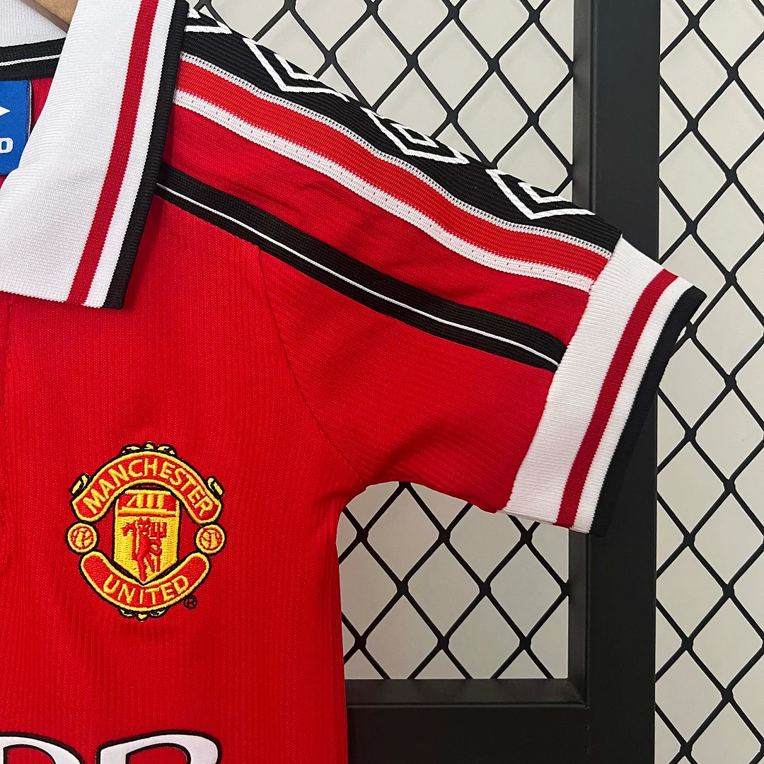 1998/1999 Retro Manchester United Home Football Shirt 1:1 Thai Quality Kids Size - Image 7