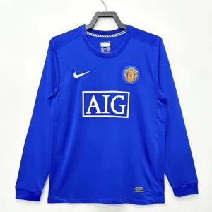 2007/2008 Retro Long Sleeve Manchester United Away Football Shirt 1:1 Thai Quality