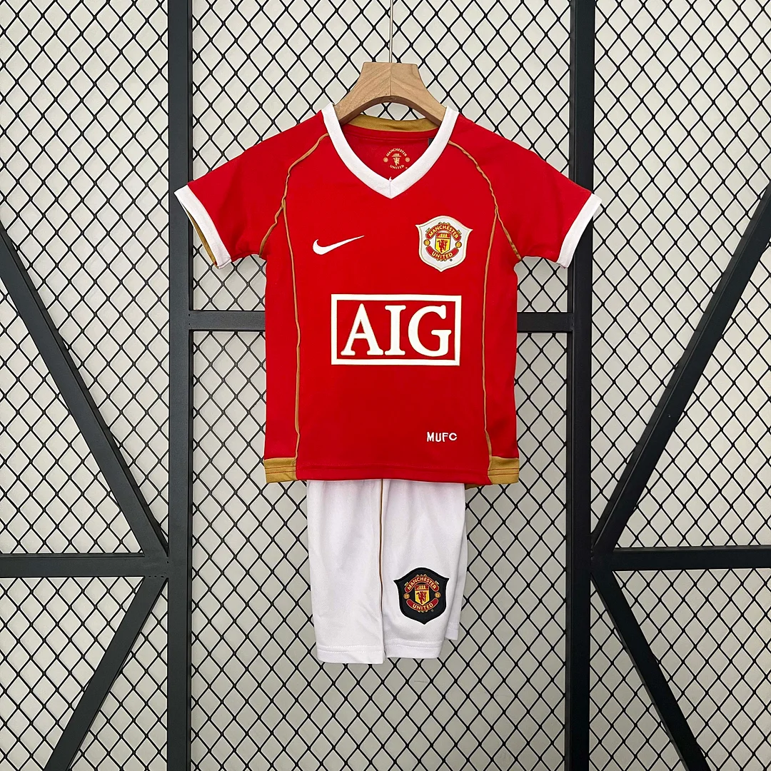 2006/2007 Retro Manchester United Home Football Shirt 1:1 Thai Quality Kids Size