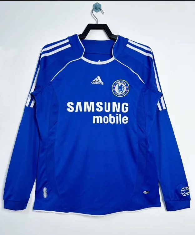 2006/2007 Long Sleeve Retro Chelsea Home Football Shirt 1:1 Thai Quality