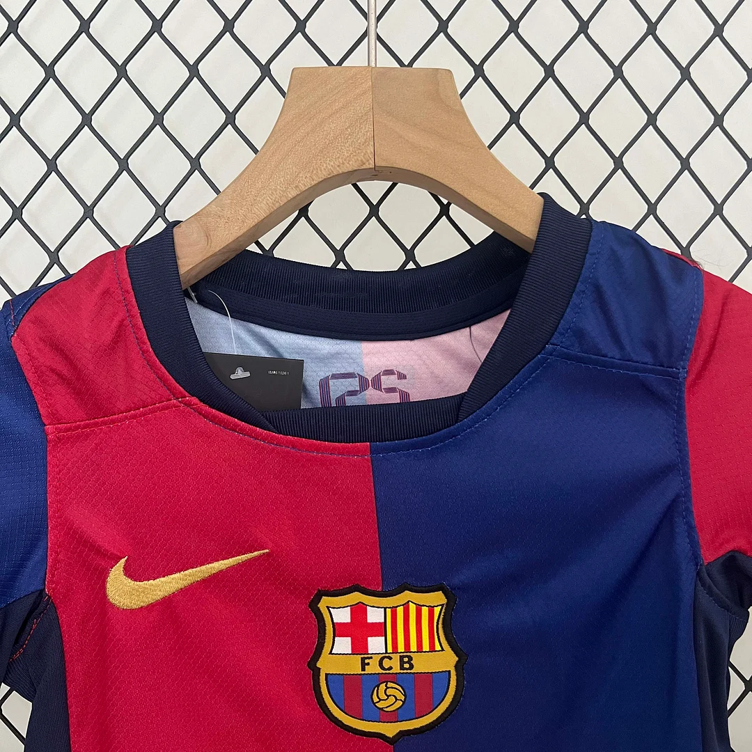 2024/2025 Barcelona Home Football Shirt 1:1 Thai Quality Kids Size - Image 3