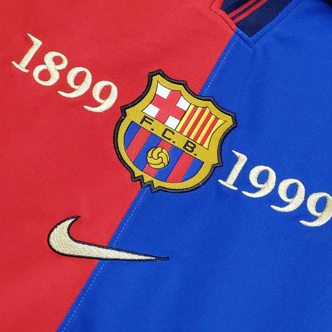 1999/2000 Retro Barcelona Home 100th Anniversary Version Football Shirt 1:1 Thai Quality - Image 4