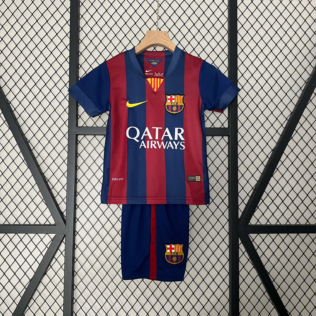 2014/2015 Retro Barcelona Home Football Shirt 1:1 Thai Quality Kids Size