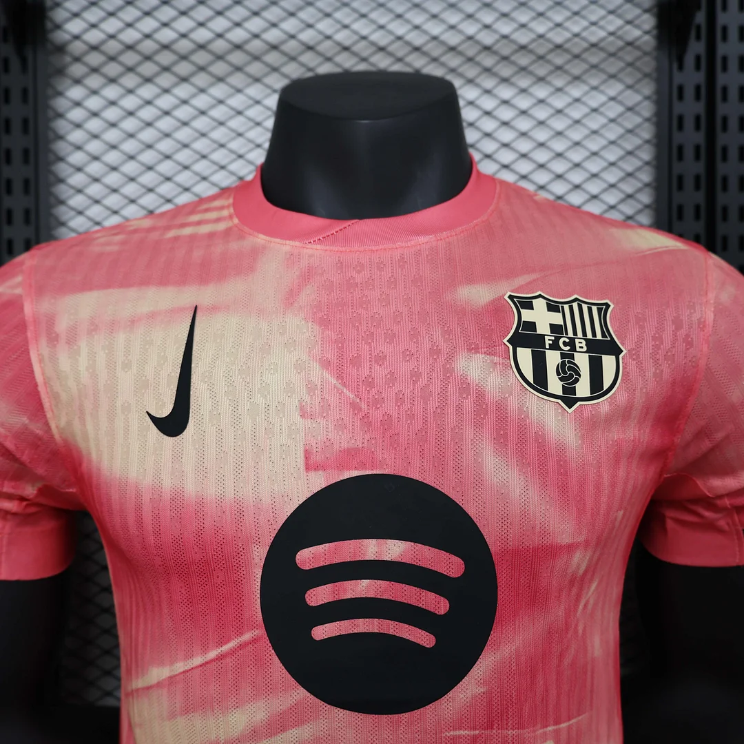 2024/2025 Player Version Barcelona Special Edition Pink Football Shirt 1:1 Thai Quality - Image 7