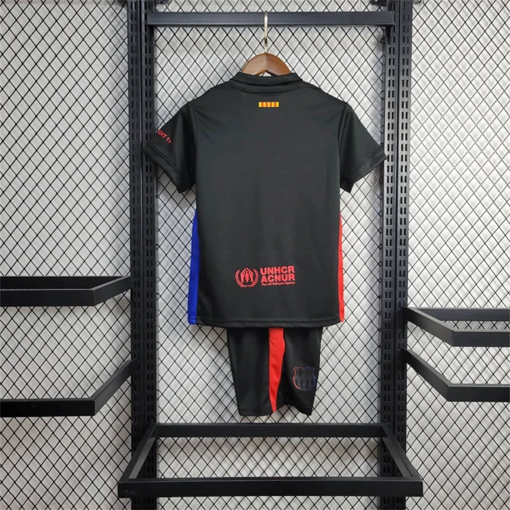2024/2025 Barcelona Travis Scott Joint Edition Black Football Shirt 1:1 Thai Quality Kids Size - Image 2
