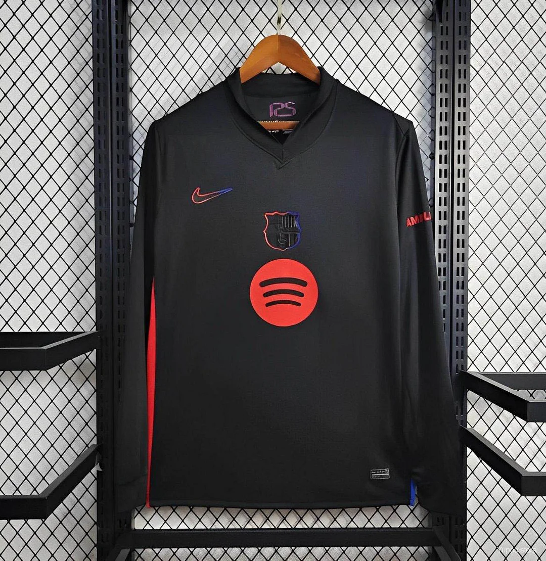 2024/2025 Long Sleeve Barcelona Away Football Shirt 1:1 Thai Quality (Competition Version)
