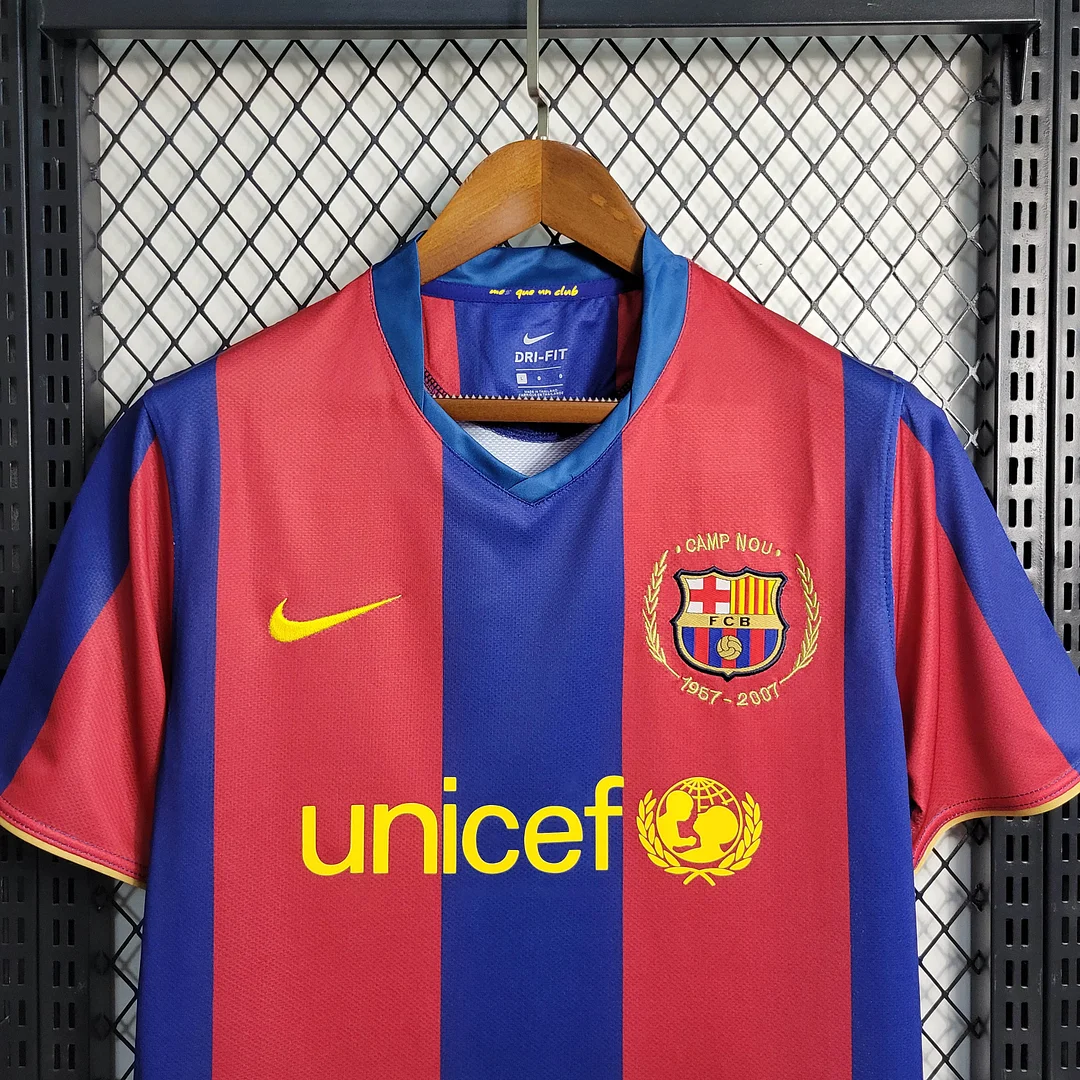 Retro Barcelona Football Shirt Home 2007/2008 1:1 Thai Quality - Image 3