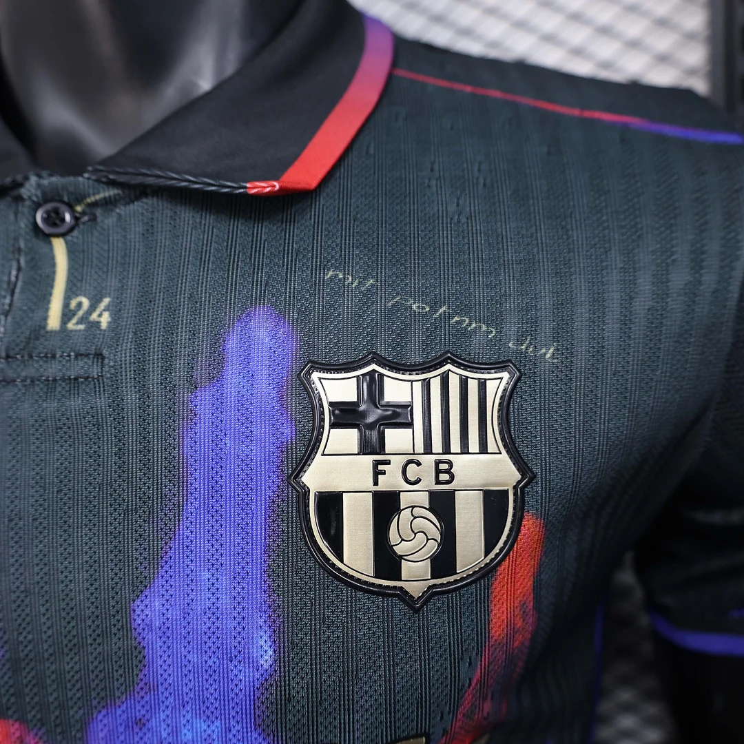 2025/2026 Player Version Barcelona Special Edition Black and blue Football Shirt 1:1 Thai Quality - Image 5