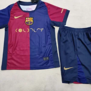 2024/2025 Barcelona Home Moon Music Football Shirt 1:1 Thai Quality Kids Size