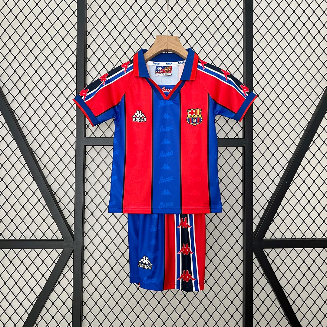 1996/1997 Retro Barcelona Home Football Shirt 1:1 Thai Quality Kids Size