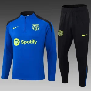 2024/2025 Barcelona Half-Pull Training Suit Colorful Blue Jersey Set