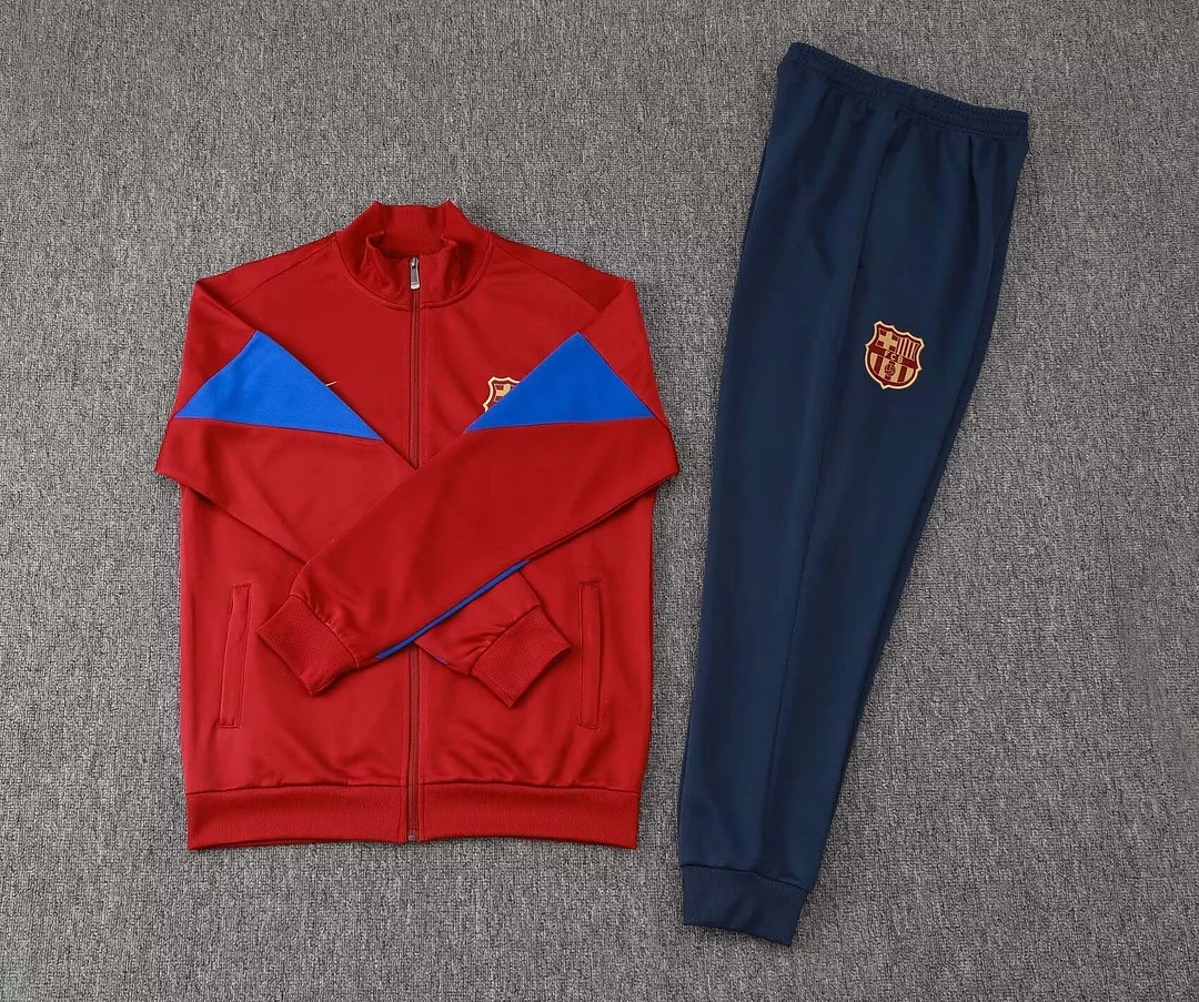 2024/2025 Barcelona Long Zipped Jacket Red Jersey Set - Image 3