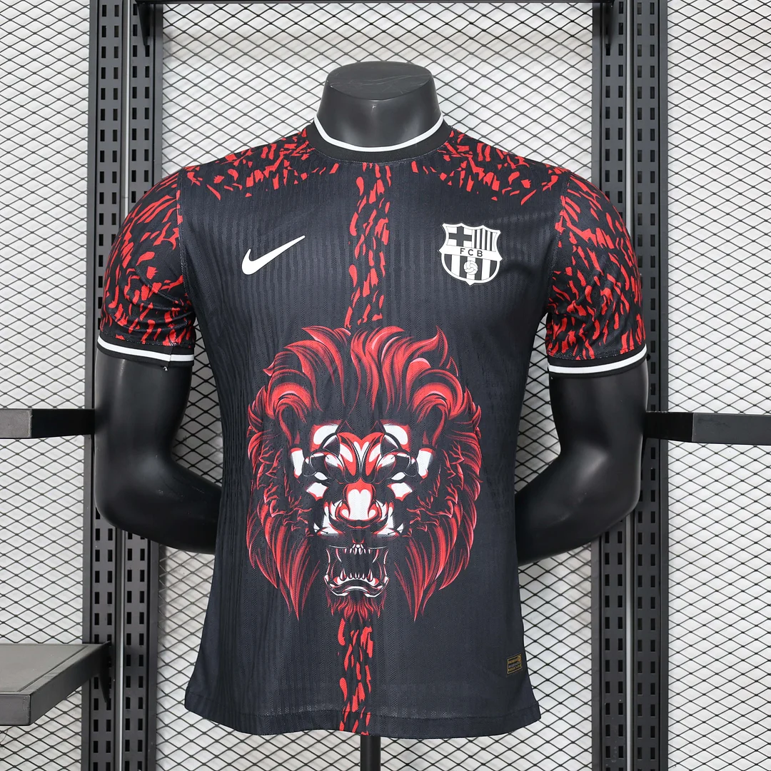2024/2025 Player Version Barcelona Special Edition Black and Red Football Shirt 1:1 Thai Quality