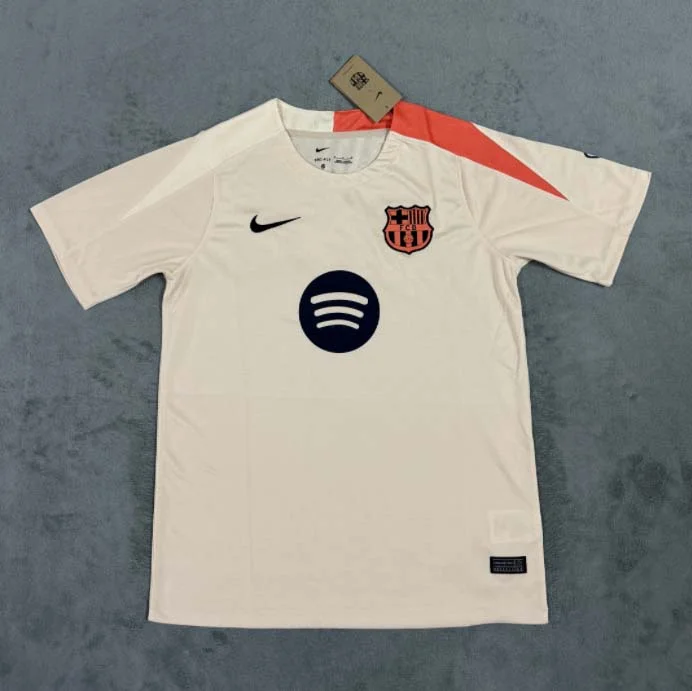 2025/2026 Barcelona Training Wear cream-yellow Football Shirt 1:1 Thai Quality