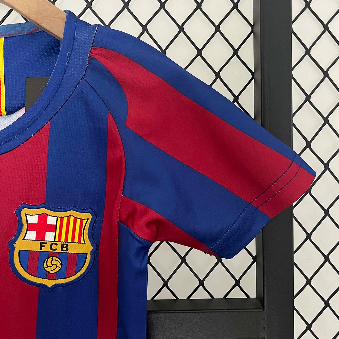 2005/2006 Retro Barcelona Home Football Shirt 1:1 Thai Quality Kids Size - Image 7