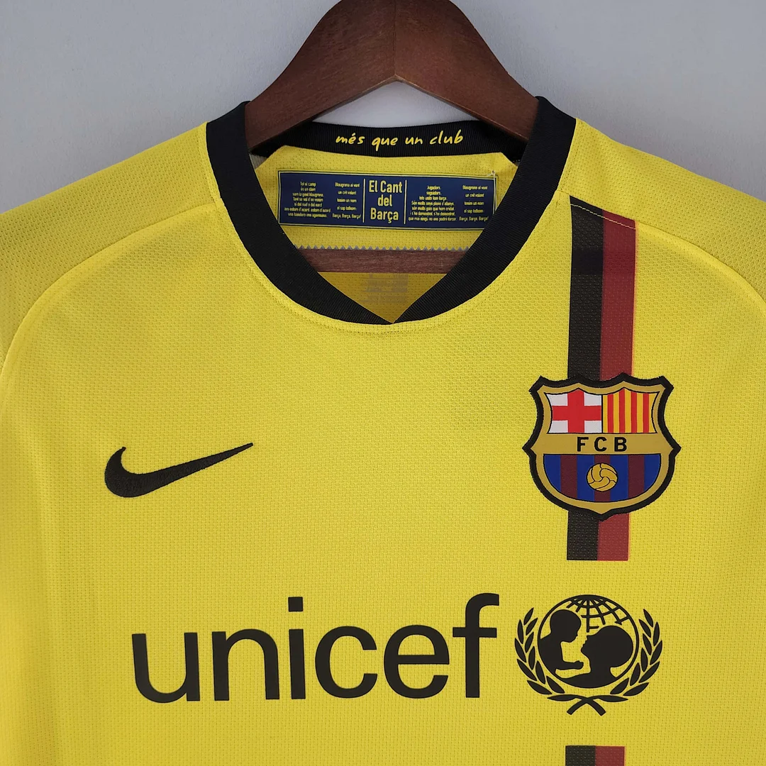 2008/2009 Retro Long Sleeve Barcelona Away Football Shirt 1:1 Thai Quality - Image 5