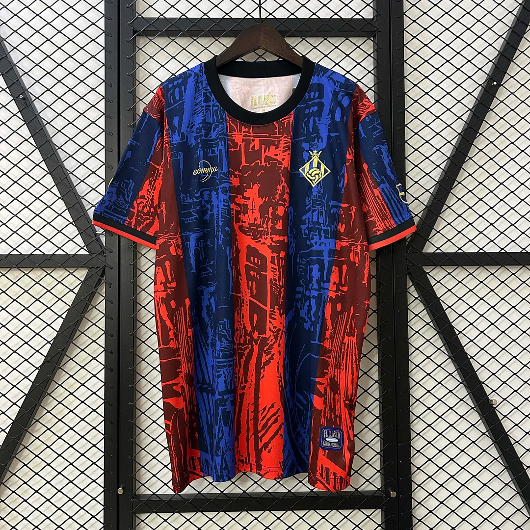 2025/2026 Barcelona Jointly Signed Red and blue Football Shirt 1:1 Thai Quality