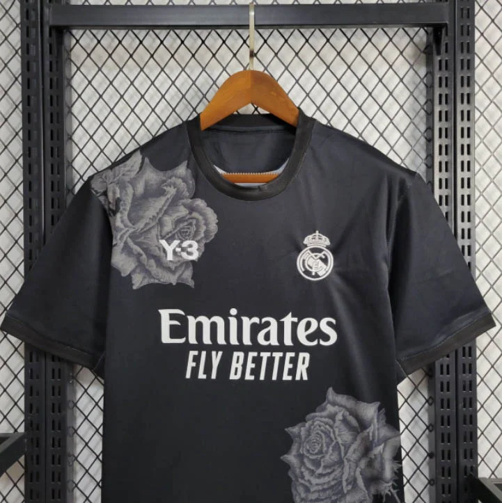 2024/2025 Real Madrid Y-3 Special Edition Black Football Shirt 1:1 Thai Quality - Image 3