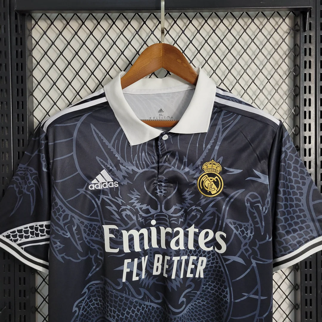 2023/2024 Real Madrid Chinese Dragon Black Football Shirt - Image 4