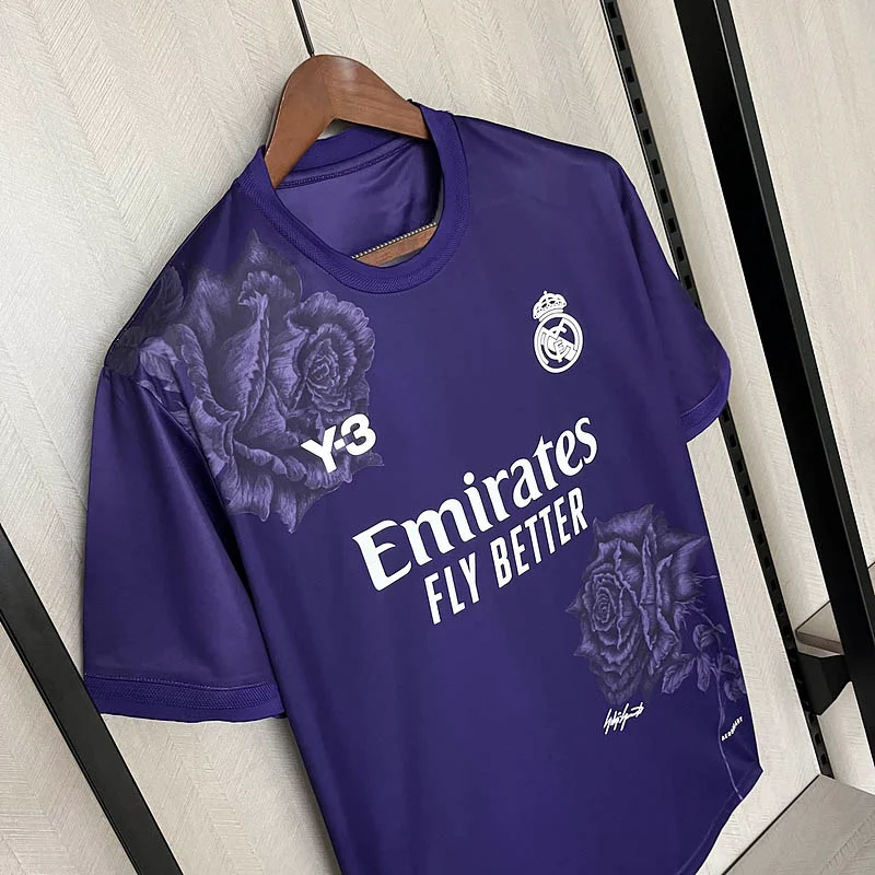 2024/2025 Real Madrid Y-3 Special Edition Purple Football Shirt 1:1 Thai Quality - Image 3