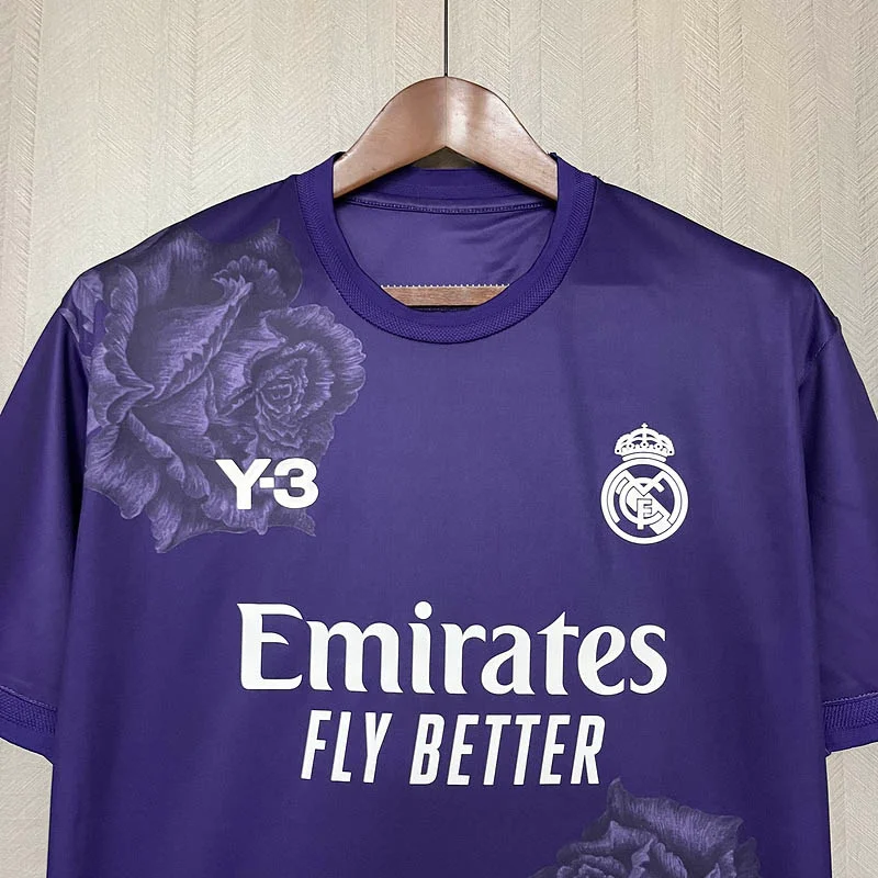 2024/2025 Real Madrid Y-3 Special Edition Purple Football Shirt 1:1 Thai Quality - Image 4