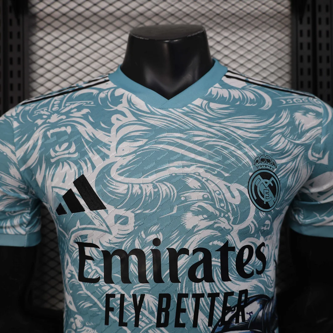 2025/2026 Player Version Real Madrid Special Edition Blue Football Shirt 1:1 Thai Quality - Image 5
