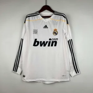 2009/2010 Retro Long Sleeve Real Madrid Home Football Shirt1:1 Thai Quality