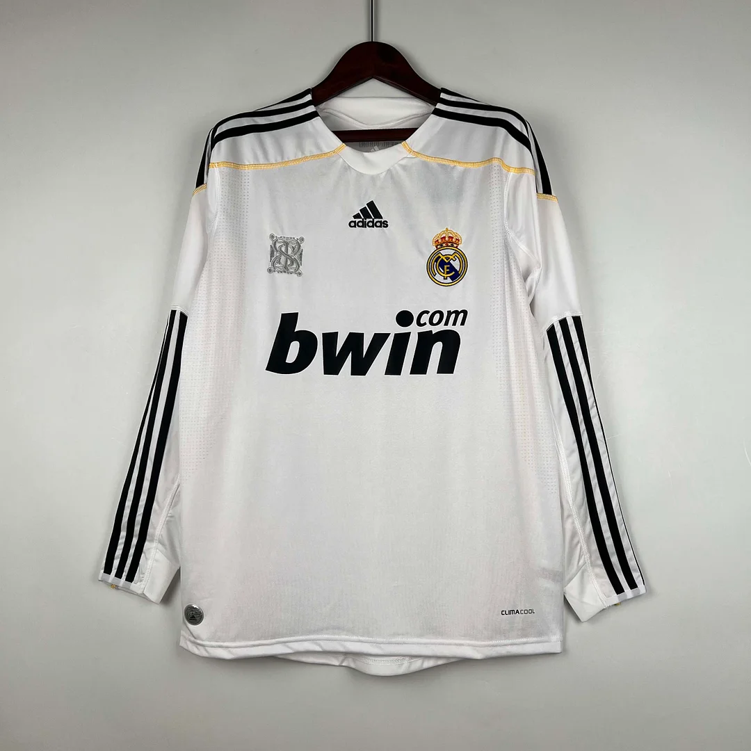 2009/2010 Retro Long Sleeve Real Madrid Home Football Shirt1:1 Thai Quality