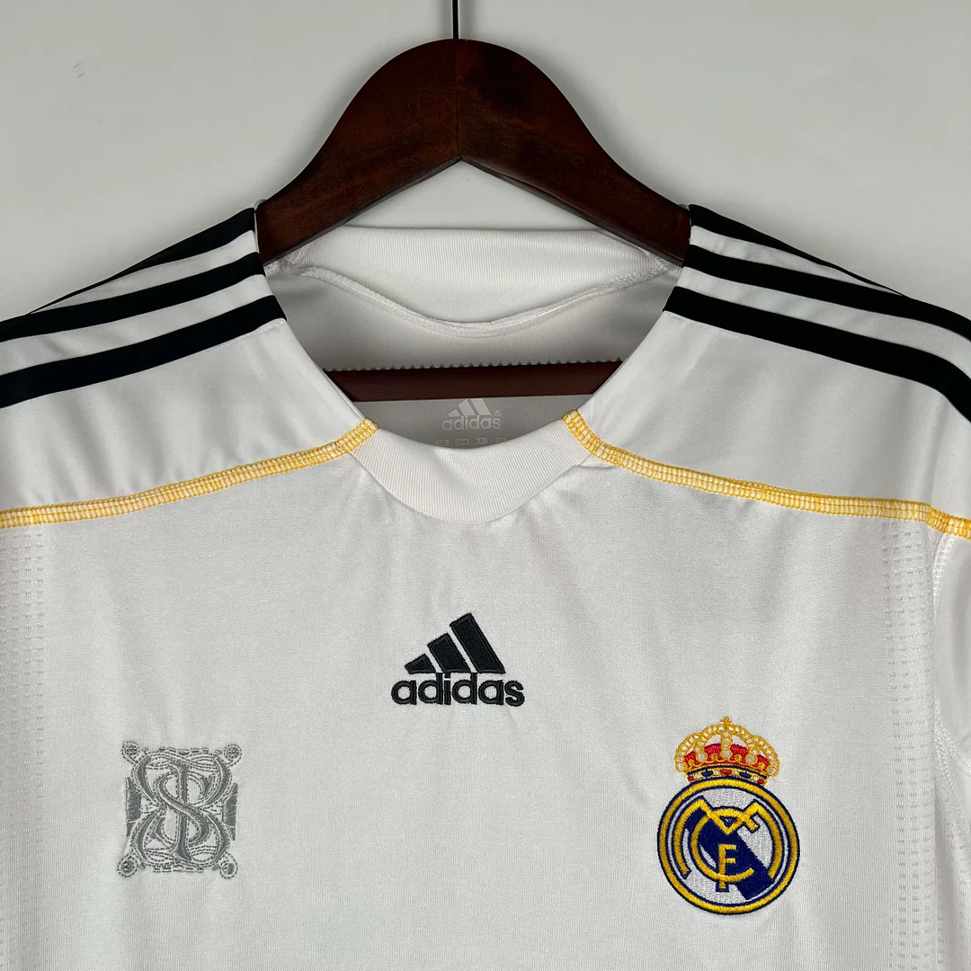 2009/2010 Retro Long Sleeve Real Madrid Home Football Shirt1:1 Thai Quality - Image 3