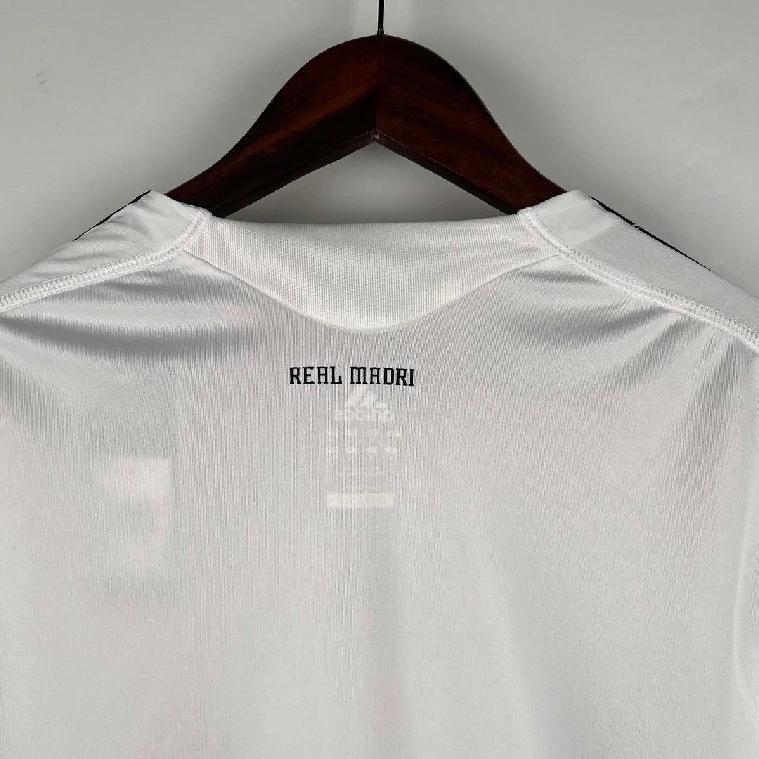2009/2010 Retro Long Sleeve Real Madrid Home Football Shirt1:1 Thai Quality - Image 4