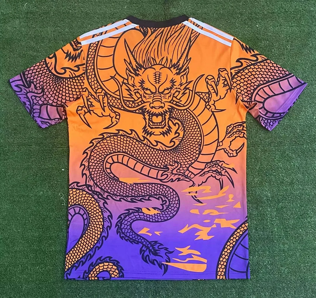 2024/2025 Real Madrid Training Wear Orange and Purple Football Shirt 1:1 Thai Quality - Image 2