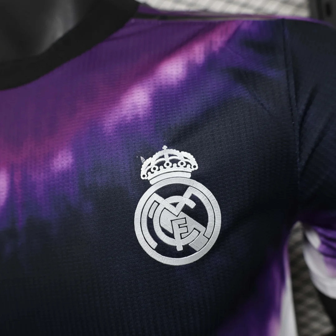 2025/2026 Player Version Real Madrid Anniversary Edition Black Purple Football Shirt 1:1 Thai Quality - Image 6