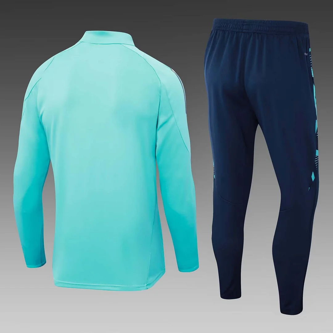 2024/2025 Real Madrid Half-Pull Training Suit Light green Football Shirt 1:1 Thai Quality Set - Image 2