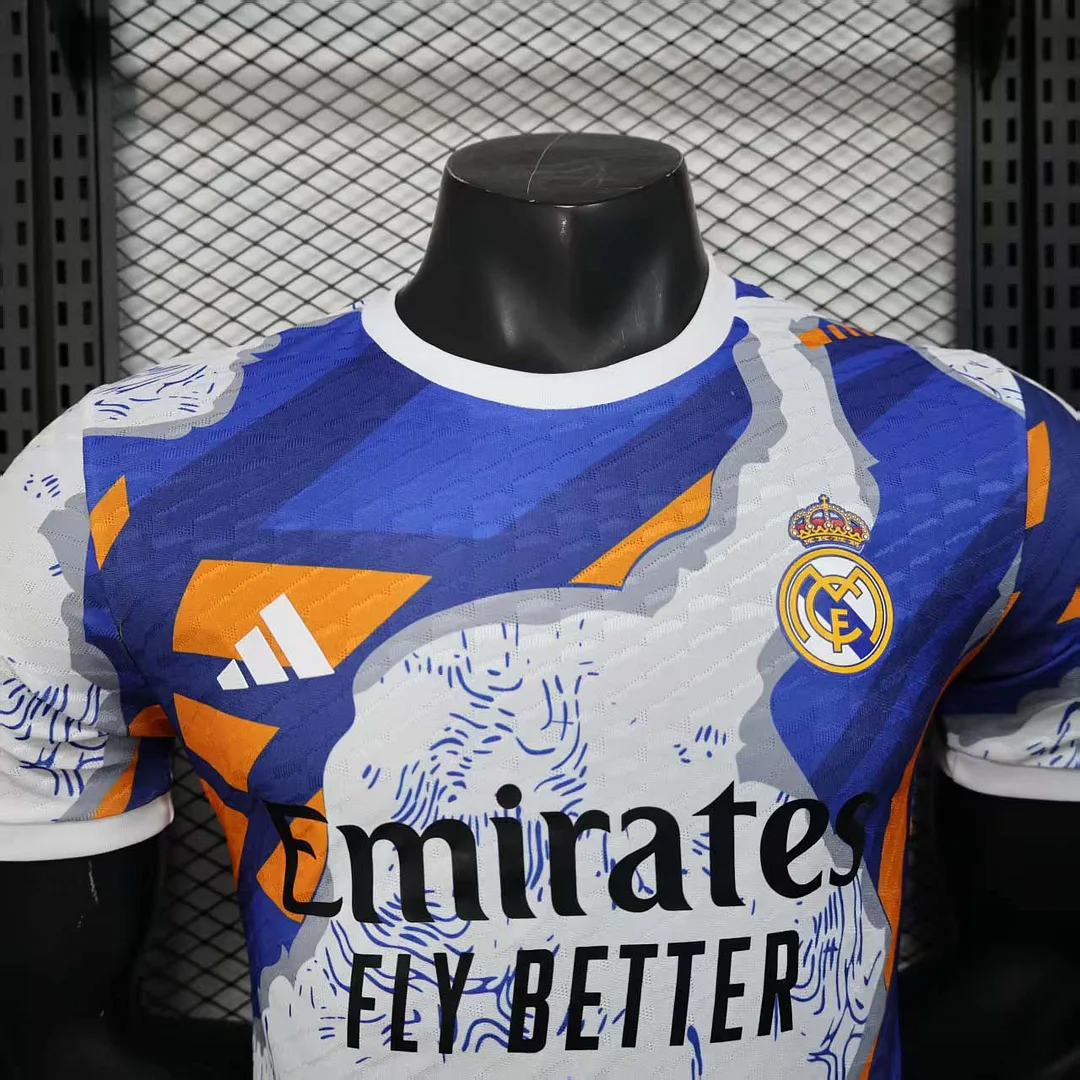 2025/2026 Player Version Real Madrid Special Edition White And Orange Football Shirt 1:1 Thai Quality - Image 5