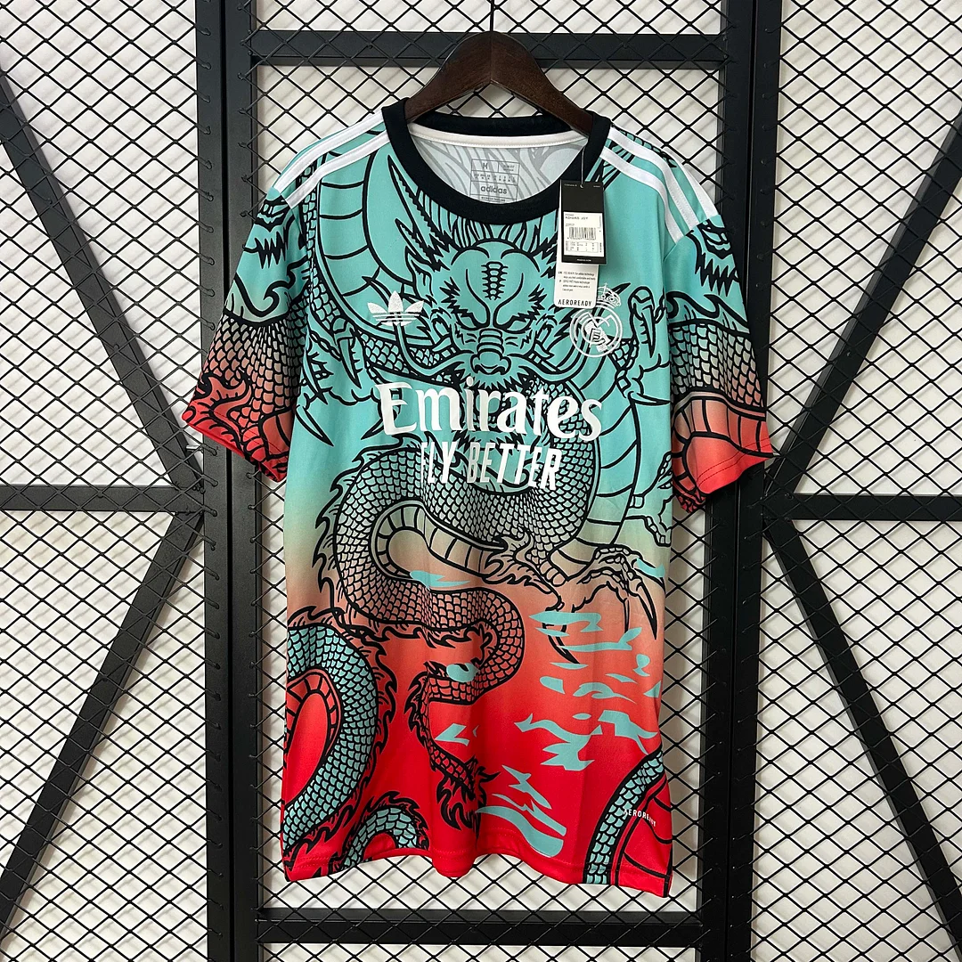 2024/2025 Real Madrid Special Edition Light blue and Red Football Shirt 1:1 Thai Quality