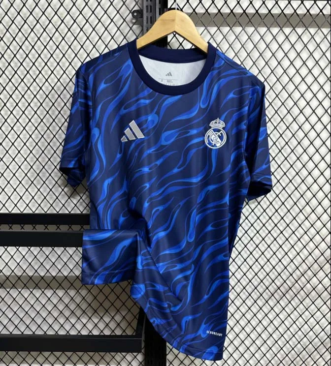 2025/2026 Real Madrid Pre-race suit Blue Football Shirt1:1 Thai Quality - Image 2