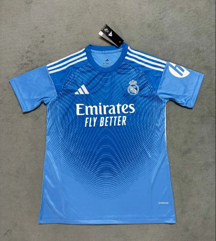 2025/2026 Real Madrid Training Wear Blue Football Shirt 1:1 Thai Quality