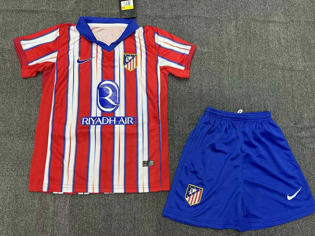 2024/2025 Atletico Madrid Home Soccer Jersey 1:1 Thai Quality Kids Size