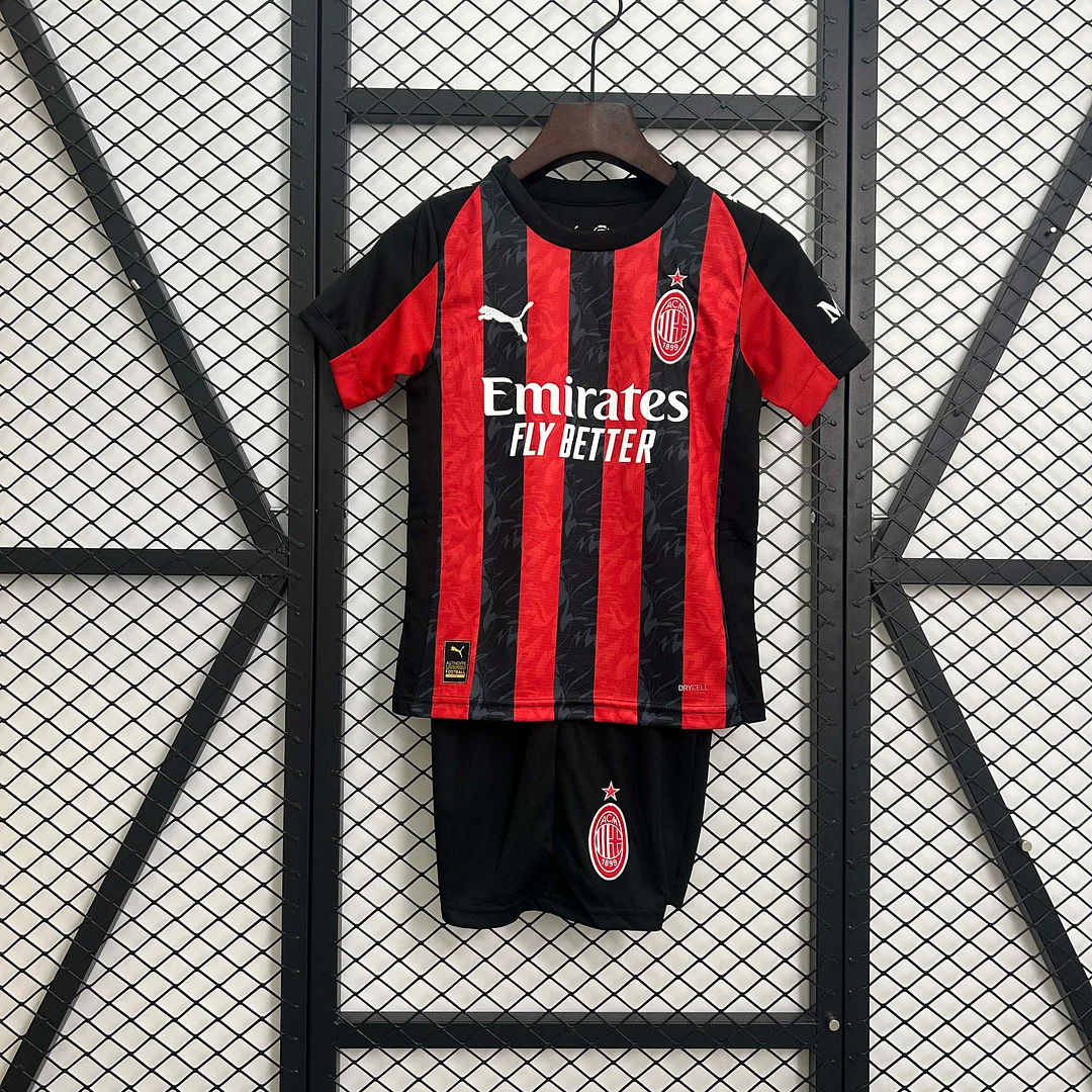 2025/2026 AC Milan Home Football Shirt 1:1 Thai Quality Kids Size